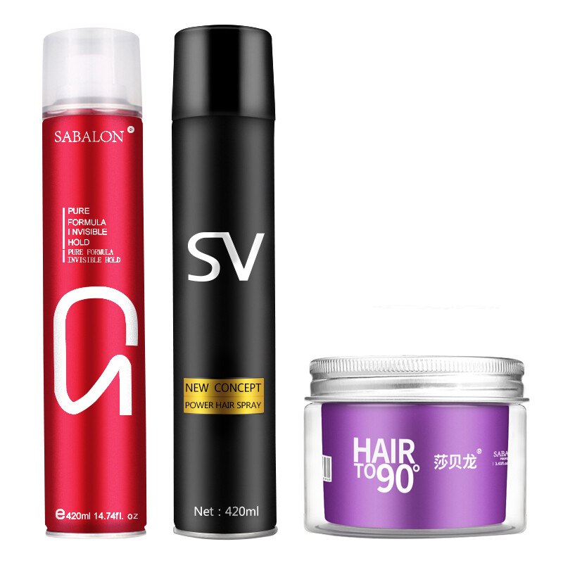 莎貝龍SABALION 三瓶黑瓶發膠，塑造自然清香的不傷發造型